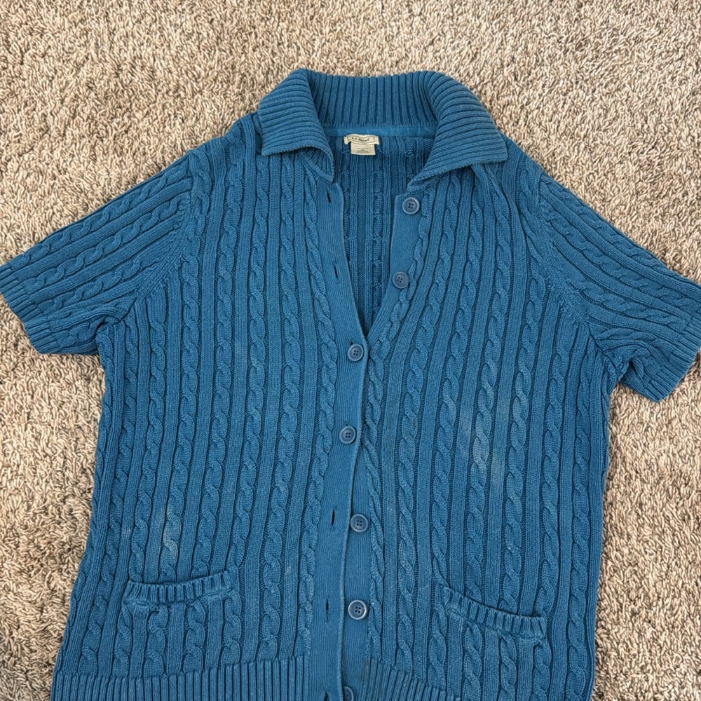 VINTAGE LL BEAN CABLE KNIT SWEATER